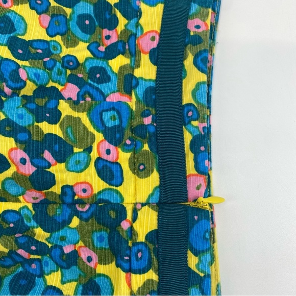 Boden Blue Colorful Abstract Pencil Skirt Knee-Length 4R - Picture 5 of 8